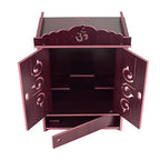 Krupasadhya Fully Handmade Beautiful Small Wooden Art Home and Office Temple/Pooja Mandir (456 T)