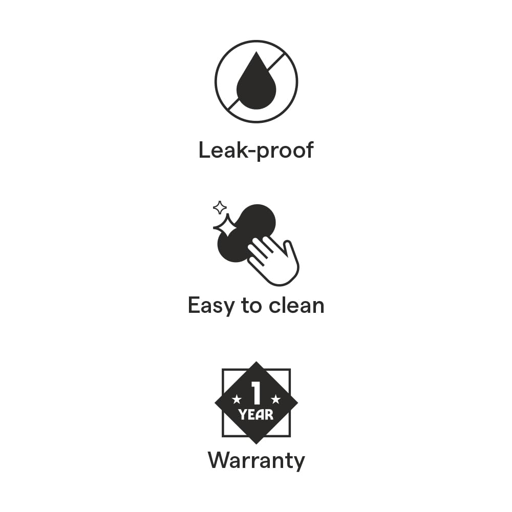 Borosil Hydra 750ml Duomate Black Stainless Steel Bottle | 24 Hours Hot and Cold Double Wall Vacuum Insulated with Copper Coating | 1 Year Warranty
