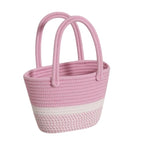 BEAUTIFUL HOMMIES Attractive Hand Bag |large Tote Bag |Summer Bag | Bucket Bag | Basket Bag | Bamboo Tote | Beach Bags for Women|Boho Bag|Handbag |Jute Bag |Handmade Bag (BABY PINK WITH STYLISH)