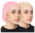 PAROPKAR Women Hijab Undercap Hijab Scarf For Muslim Women Under Scarf Hijab Cap Solid Colour Hijab Tube Unisex Stretch Dreadlocks Tube Neck Gaiter & Neck Warmern Bandana (Peach Beige)