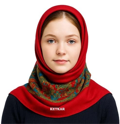 KETKAR Women's Woolen Winter Scarf | Soft & Warm Cold Weather Muffler, Wrap & Shawl | Elegant Wool Blend | Pack of 1_Red