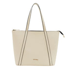 The Gusto AZA - Premium Vegan Leather Tote Bag for Women with Grained Texture | Medium Size Stylish Hand Bag/Shoulder Bag, Fits upto 14 Laptop (Cream)