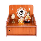 Lexical Wooden Readymade Wall Hanging Puja Temple for Home God Stand for Pooja Room Mandir Wood Devghar Stand for Office and Shop Lexical-436