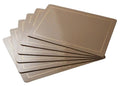 Dribble Premium PU Leather Placemats Set of 6, Double Layer Waterproof Heat Resistant, Non-Slip Easy Clean Dining Table Mats for Kitchen, Dining & Office Desk, Reversible & Smooth Finish (Beige) Kafalo