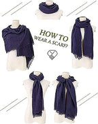 ICW Women's Light Weight Premium Wrinkle Ironless Crinkle Cotton Hemp Summer Scarf Stoles Shawl head scarves for girls (PACK OF 2) (BROWN)