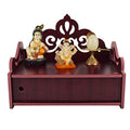 Lexical Wooden Readymade Wall Hanging Puja Temple for Home God Stand for Pooja Room Mandir Wood Devghar Stand for Office and Shop Lexical-447