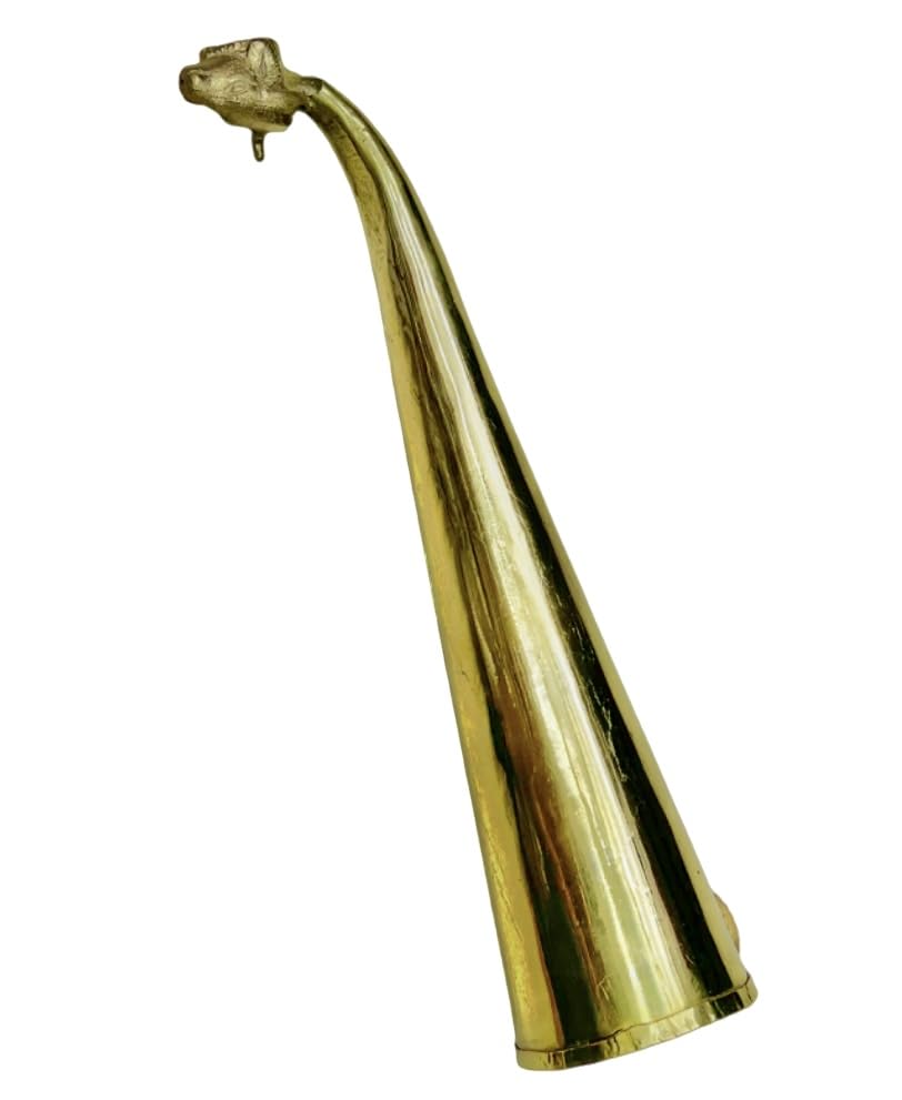 Brass Gaumukhi Shrangi/Abhishek Patra/Bathing Pot for god/Shankarji Abhishek Patra (1, 33.5cm)