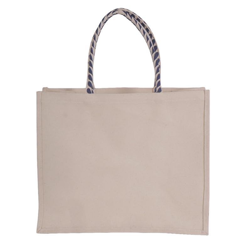 Sangeetha Bag Eco-Friendly Canvas Cotton Carry Bag with Zip Closure | Durable Reusable Biodegradable Tote | Stylish Lightweight Unisex Design for Shopping, Travel and Daily Use