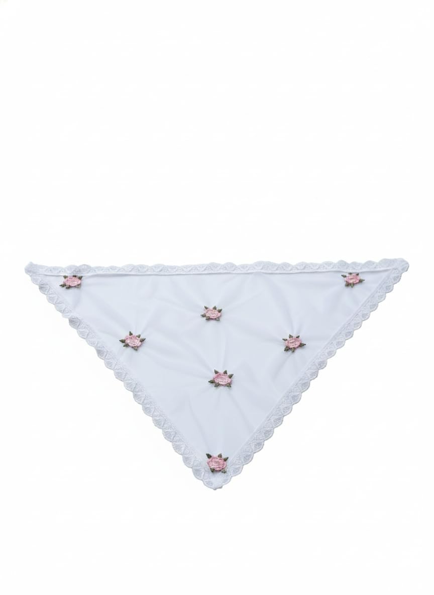 ELITE APRIL Elegant White Triangular Chapel Veil,Big size Church scarf, Christian scarf with wig pin(wig clip)