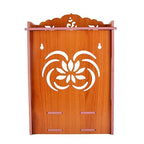 Lexical Wooden Readymade Wall Hanging Puja Temple for Home God Stand for Pooja Room Mandir Wood Devghar Stand for Office and Shop Lexical-390