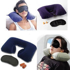 Billebon Premium Fiber Filled Neck Pillow, Aeroplane Travel Pillow Neck Adjustable 360 Degree Support Headrest Neck Support Comfortable Pillow with Eye Mask