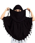 Jazelora Pure Cotton Soft & Breathable Sun Protection Scarf For Women Plain Scaff| Universal Size | For Girl & Women (black)