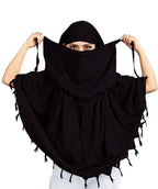Jazelora Pure Cotton Soft & Breathable Sun Protection Scarf For Women Plain Scaff| Universal Size | For Girl & Women (black)