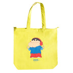 THELA GAADI Pure Cotton Canvas Tote Bag | Reusable Multi-Purpose, Grocery/Shopping Bag, Office Bag For Men & Women | Sturdy & Durable | Shinchan No Noise Print, Yellow