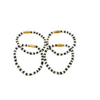 Unisex Adult Baby Evil Eye Protection Beads Bracelet (Handcrafted) – Black & White, Pack of 4 (0-3 Years)