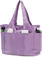 Voroly Tote Bag Women Casual Handbag Shoulder Bag Purses with Zipper and Pockets for Work School Gym Travel Shopping (PURPLE)