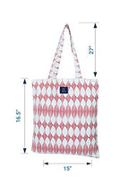 AQVA Printed Soft Cotton Canvas Tote Bag for Women | Trendy Stylish Multipurpose Handbag with Zipper | Shoulder Bag for Shopping, Grocery, Travel, Beach & Work | Ditto, Red
