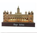 Mysore Palace Decorative Wooden Model with LED Lights, Architectural Replica Showpiece (Pack of 1)