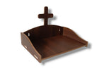 Wooden Mini Shelve with Cross Design, Prayer Temple for Home, Office, Student Hostel, Shop, 16 x 23.5 x 16 cm