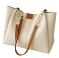 AESTHETIC Women’s Shoulder Handbag | Elegant PU Leather Tote with Chain Strap & Teddy Charm | Stylish Daily Use Purse for Office, College & Casual Outings-T-03
