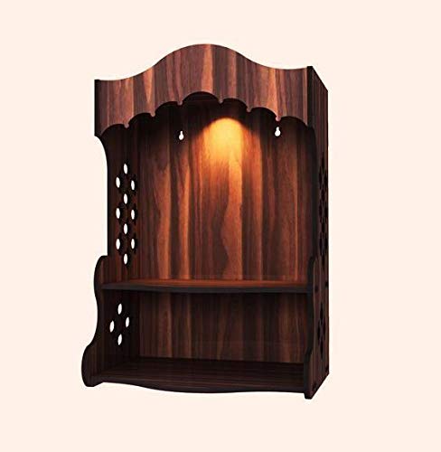 Ssi Fully Handmade Beautiful Small Wooden Home And Office Temple/Pooja Mandir, 22 Centimeters, 40 CM