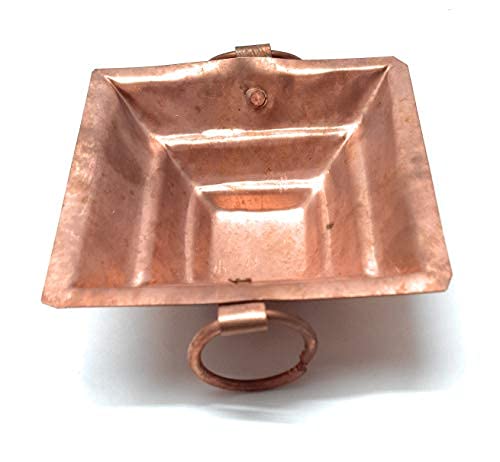 Chircrafts Copper Hawan Kund for Puja at Home,Mandir Temple (Large) 7x7 inches