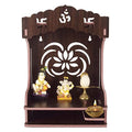 Lexical Wooden Readymade Wall Hanging Puja Temple for Home God Stand for Pooja Room Mandir Wood Devghar Stand for Office and Shop Lexical-392