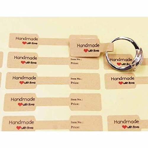 Zenomia Handmade DIY Label Tag for Jewellery, Ring Sticker, 96 Pcs, 6 x 1.2 Cms, 96 Labels