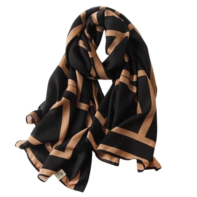 Women’s Pleated Leopard Print Border Scarf – Versatile Modest Hijab, Chic Animal Print Shawl/Stole for All Occasions