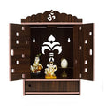Lexical Wooden Readymade Wall Hanging Puja Temple for Home God Stand for Pooja Room Mandir Wood Devghar Stand for Office and Shop Lexical-444