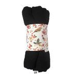 IBA ISBA COLLECTIONS Women's Crinkle Cotton Scarf, Stoles, Hijab (80 x 190 Cms) (2pcs B&W)