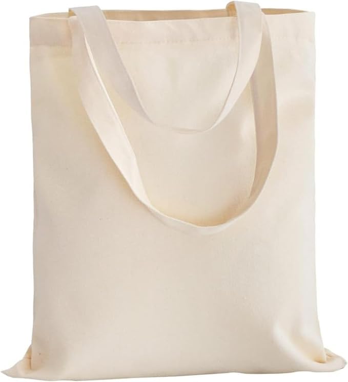 Urban Eco Canvas Tote Bags, Multi-purpose,Plain Cotton Bag,Ecofriendly,Reusable,Ideal for Gift, DIY activities, Summer Vacation Camp, Fabric Painting Classes,Pack of 10