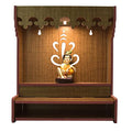 COMERT Handmade Beautiful Wooden Temple/Puja Mandir/Wall Hanging and Table Top Home Mandir Temple /Home Decor Beautiful Wooden Temple with LED Light-528