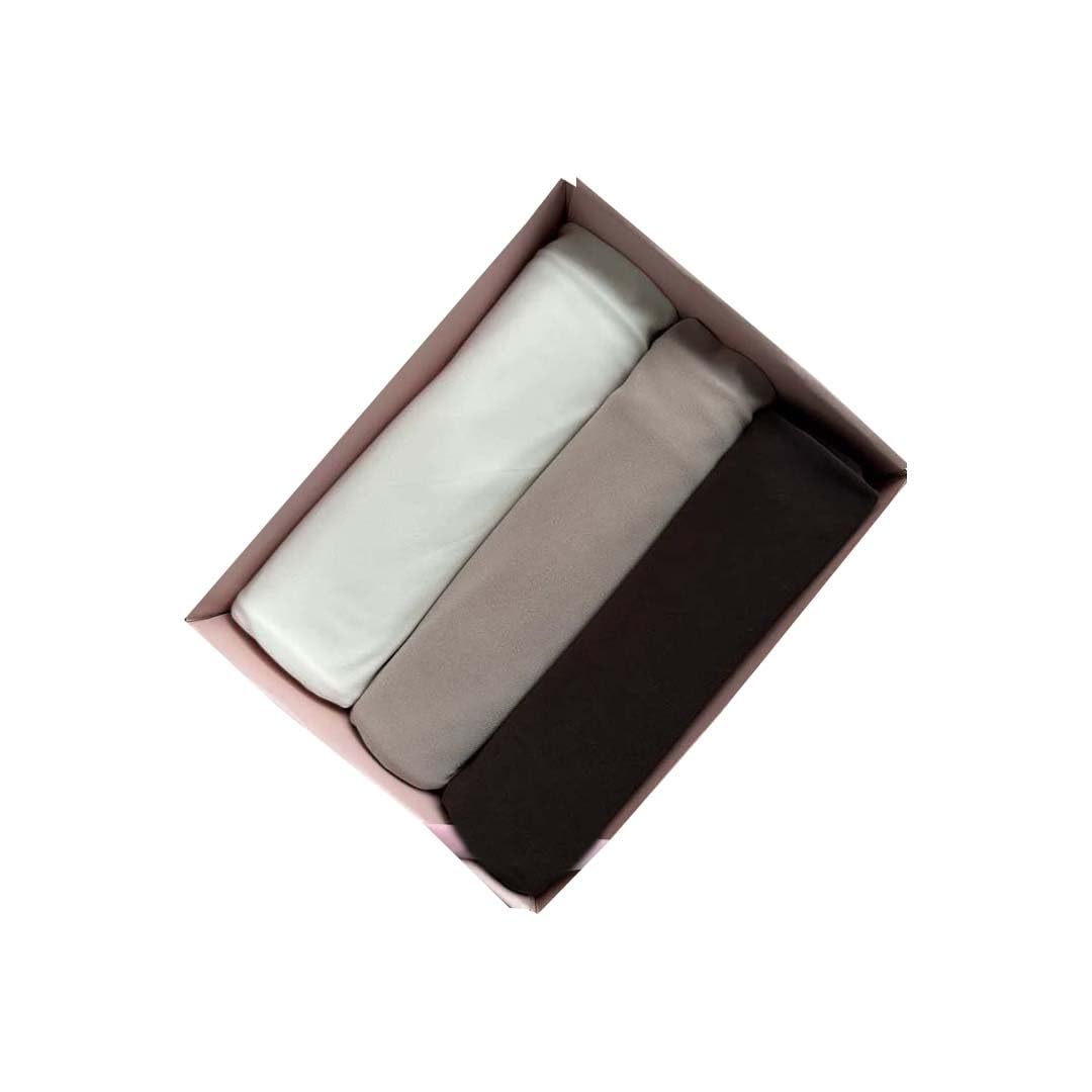 URSHIA MALAYSIAN GEORGETTE HIJAB PACK OF 3 (PACK OF 3-U)