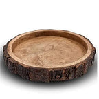 VDIX Wooden Serving Tray For Decoration, Dining Room Table Organizer, Center Table Decor For Home Kitchen (Bakkal Tray), Round