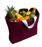 Janees Cotton Canvas Shopping Bag (16x16x4 Inches) | Heavy Duty Reusable Tote Bag for Groceries & Travel | Multipurpose Vegetables & Fruits Storage Bag, 20 kg Capacity (Red)