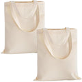 VARU 100% Cotton Tote Bags, Reusable Tote Bags For Women, Canvas Tote Bag for Women, Plain Tote Bag for painting, Reusable Multi-Purpose Cotton Bags for School/Gym/Shopping (set of 2)