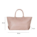 Nautica Women's Large Tote Bag | Durable PU with Quilted Design & Padded Grab Handles Ladies Shoulder Bag | Premium Spacious Handbag with Magnetic Closure for Girls | Pink