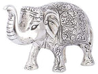 Prince Home Decor & Gifts Metal Elephant- Silver, Medium