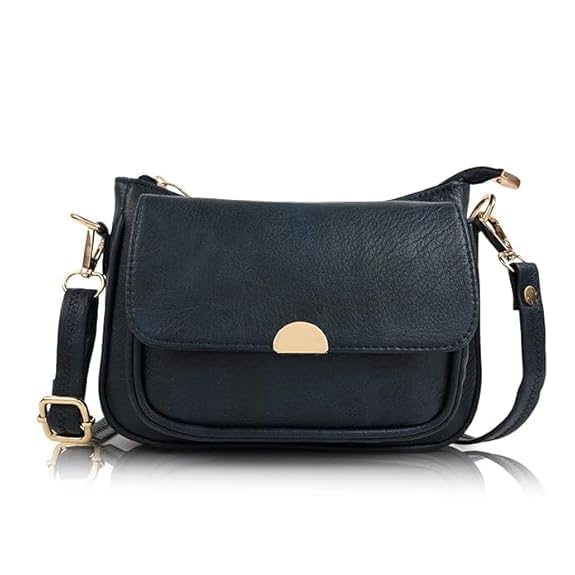 LANCER Hobo Crossbody Shoulder Bag for Women & Girls – Stylish Tote Sling Handbag with Adjustable Strap | Ladies Purse, Travel Casual Office Bag (Navy Blue)