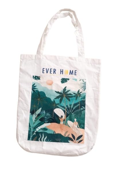 EVER HOME 100% Cotton Reusable Tote Bags | Outer Pocket, Utility Tote bags for Shopping/Grocery Bag & Daily use(Size 45x35x15 cm) (3, Multi4)
