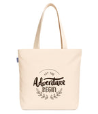 Econest Premium Canvas Tote Bags for Women with zip closer | unique tote bag for Girls, 100% Organic Cotton Tote bag | beach | gift | office, school & Daily Usable strong handbag (ADV 78)