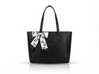 PAVILONN Women Tote Bag PU Leather Handbag Beige | Ladies Shoulder Bag for Women Office College | Large Designer Handbag with Bow Detail, Stylish Daily Use Fashion Bag (Black)