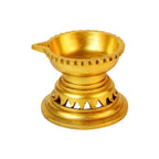 Svarup Pure Brass Arti Diya for Pooja Deepak Akhand Jyot Diyas for Puja Diwali Gift Gold Color Pack of 1