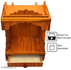 Royal and atractive Fancy Wooden Temple for Home,Pooja ghar Office Decor, Hindu Deity Statue, 44x19x29 cm, 1200g