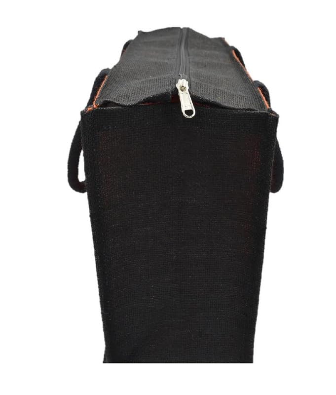 JUTEKA Printed Jute Bag for Lunch, Office, Grocery, Picnic, Tiffin, Shopping Hand Bag with padded cotton handles…