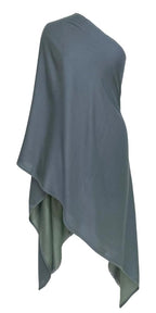 Hastakrutam Reversible Pashmina Silk Stole (Moss Green)