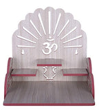 Lakhaji Beautiful MDF Wooden Temple Home Temple Pooja Mandir Wall Hanging and Table Top Home Mandir Temple Home Decor Beautiful Wooden Temple (White)