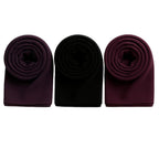 Trending Plain Chiffon Georgette Fancy Hijab/Scarves/Shawl/Stoles/Duppatta Combo of 3 Muslim Women Malaysian Soft College Girls Abaya Scarf Collection (Egg plant, Black,Grape Wine)