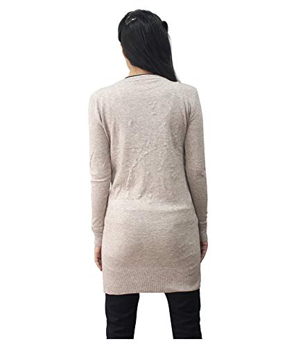 HAUTEMODA Woollen Regular Tops - Navy (Beige, Medium)
